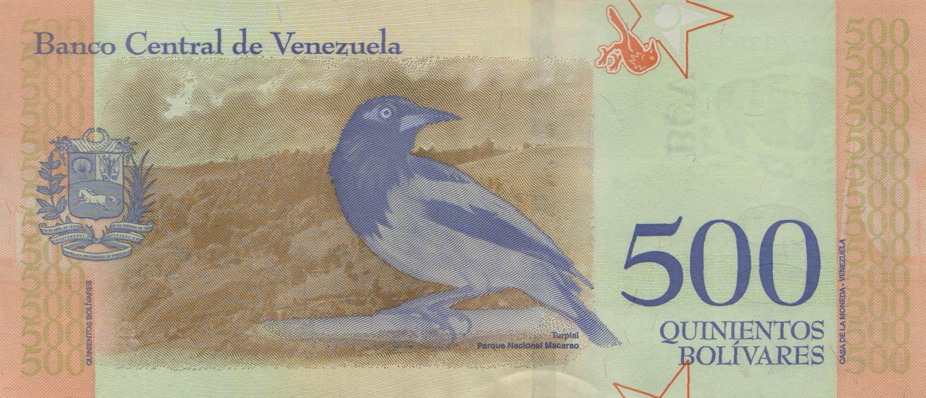 Venezuela 500 2018 UNC P-108/b